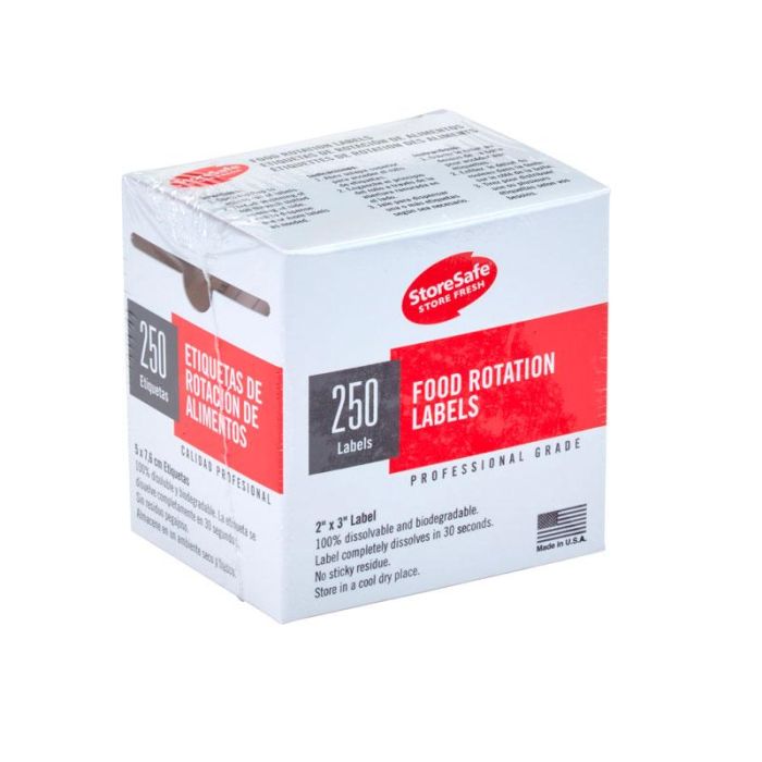 CAMBRO - 23SLINB250 - Etiquetas disolubles - 7,6 x 5 cm - Blanco - Pack de 2 unidades.