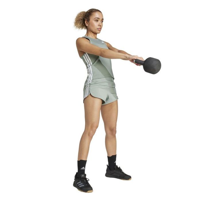 Pantalones Cortos Deportivos para Mujer Adidas Pacer Wvn High Verde S