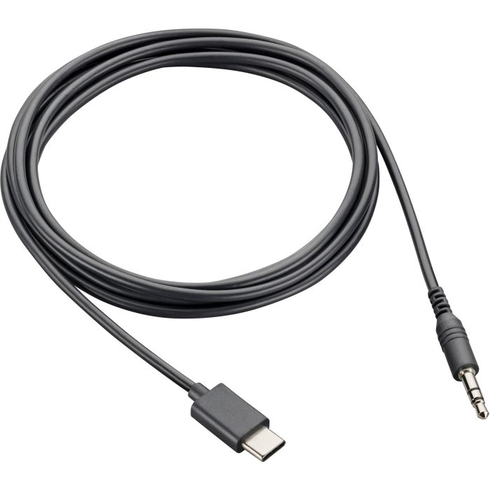 POLY Voyager Surround 80/85 UC Cable Adaptador de Audio 3.5mm para Auriculares, Negro