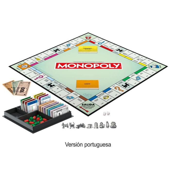 Hasbro Monopoly Classic Refresh G0009 - Juego de Mesa Familiar en Portugués para +8 años