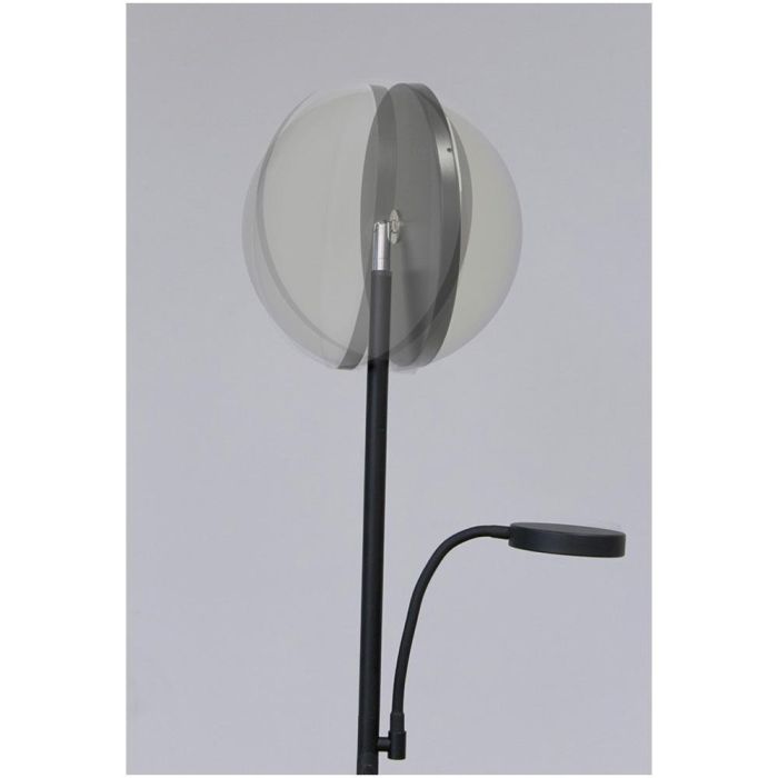 Lámpara de pie led dencel, 30+6 W, 3cct dim 3000 lm, negra, ø25 x 175 cm 1