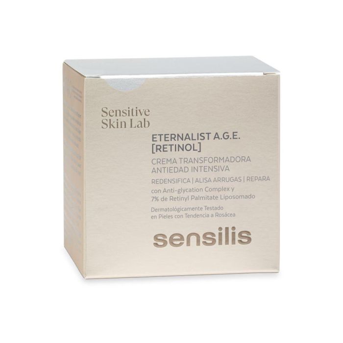 Sensilis ETERNALIST A.G.E Retinol Crema Transformadora Antiedad Intensiva con Ácido Hialurónico y Niacinamida, 50 ml Sensilis ETERNALIST A.G.E Retinol Crema Transformadora Antiedad Intensiva con Ácido Hialurónico y Niacinamida, 50 ml