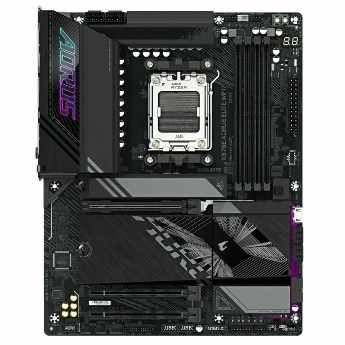 GIGABYTE Placa Base X870E A ELITE WIFI7 - Compatible con AMD Ryzen 9000, Wi-Fi 7, DDR5 hasta 8000MHz, 4xPCIe 5.0, 4xM.2, Ref. 9MX87EEL7-00-10 27 GIGABYTE Placa Base X870E A ELITE WIFI7 - Compatible con AMD Ryzen 9000, Wi-Fi 7, DDR5 hasta 8000MHz, 4xPCIe 5.0, 4xM.2, Ref. 9MX87EEL7-00-10 27
