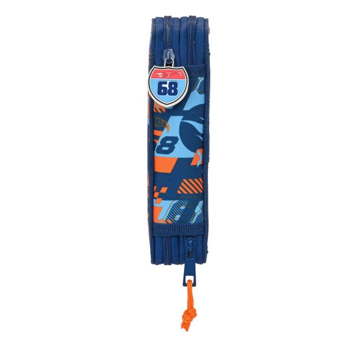 Estuche Escolar con Accesorios Hot Wheels Speed club Naranja Azul marino 12.5 x 19.5 x 4 cm (28 piezas) 3