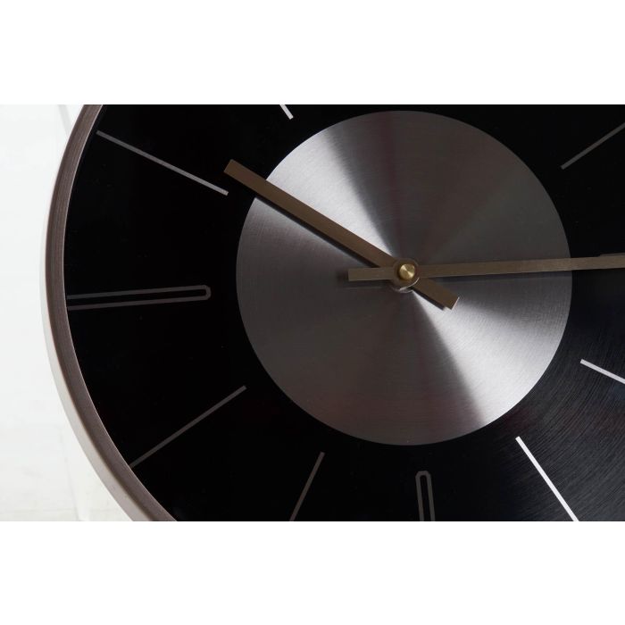 DKD Home Decor Reloj de Pared Moderno de Aluminio Cobrizo Negro para Decoración de Hogar, 4x30x30 cm, 1 Pila AA, Pack 2 Unidades 1 DKD Home Decor Reloj de Pared Moderno de Aluminio Cobrizo Negro para Decoración de Hogar, 4x30x30 cm, 1 Pila AA, Pack 2 Unidades 1