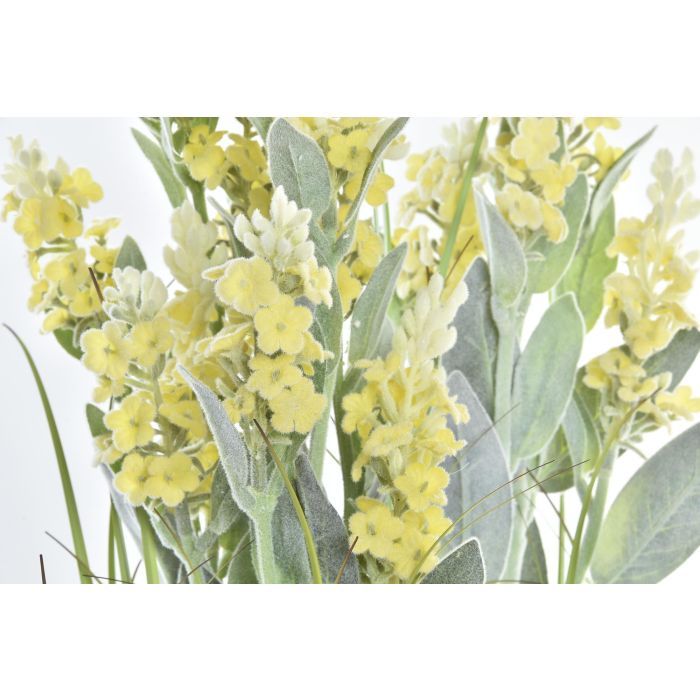 DKD Home Decor Planta Artificial Lavanda Rosa Palo y Amarillo, Porcelana y PE, 20x66x20 cm, Pack de 2 Unidades 2 DKD Home Decor Planta Artificial Lavanda Rosa Palo y Amarillo, Porcelana y PE, 20x66x20 cm, Pack de 2 Unidades 2