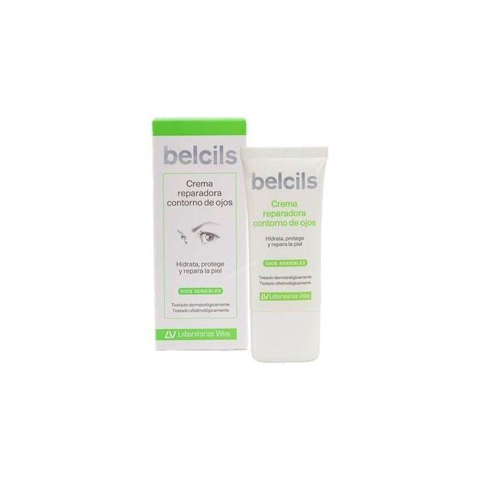 Belcils Crema Reparadora Contorno de Ojos Anti Ojeras y Bolsas, Anti-Arrugas, Hidratante con Ácido Hialurónico 30ml