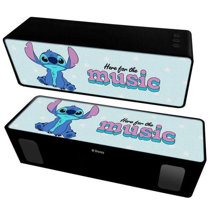 ERT GROUP Altavoz Portatil Inalambrico Stitch Disney Modelo Premium Potencia 10W RMS Bateria 2000 mAh USB MicroSD AUX Manos Libres