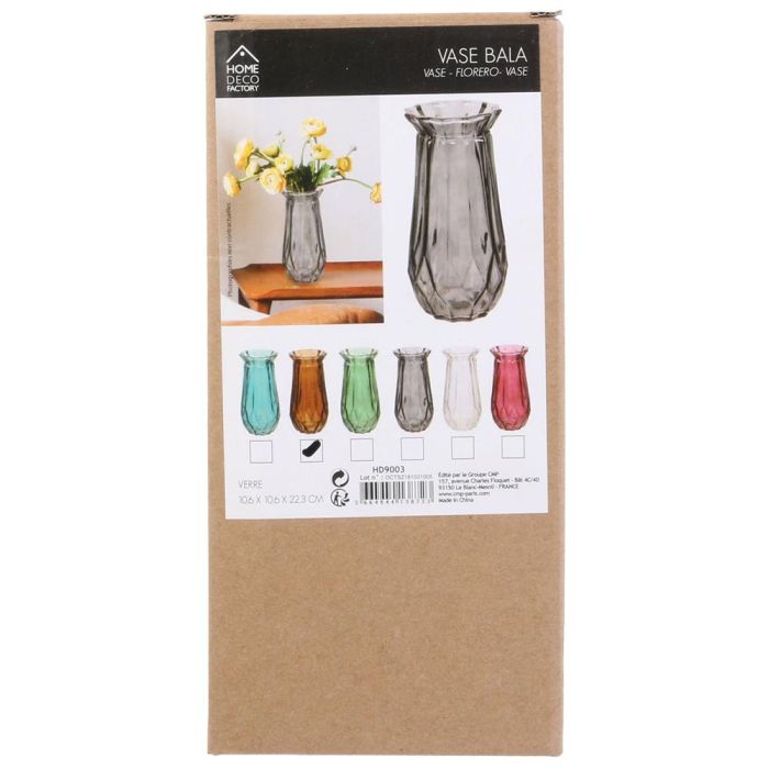 Home Deco Factory Jarrón Cristal Essentiel Vidrio/ Cristal Máquina 22,3 cm 3