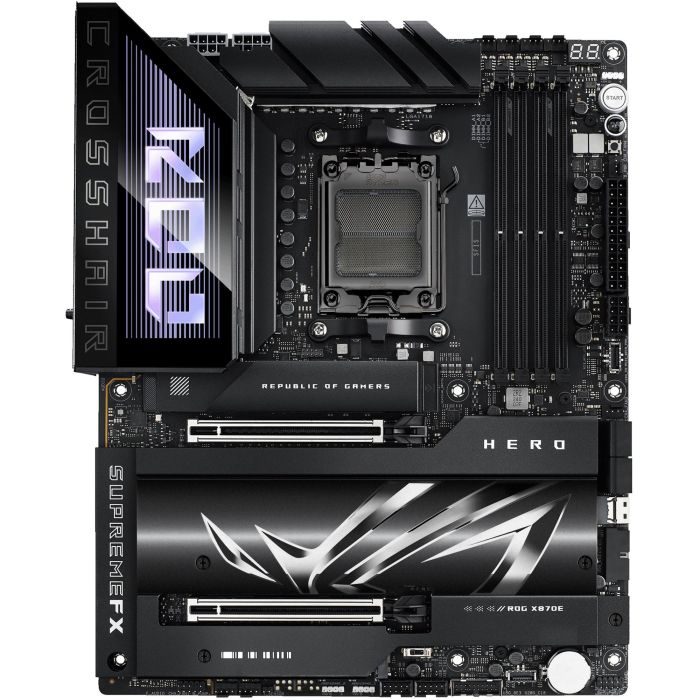 ASUS ROG CROSSHAIR X870E HERO AMD AM5 ATX DDR5 Placa Base PC con Wi-Fi 7 y 2.5G/5G Ethernet 1 ASUS ROG CROSSHAIR X870E HERO AMD AM5 ATX DDR5 Placa Base PC con Wi-Fi 7 y 2.5G/5G Ethernet 1