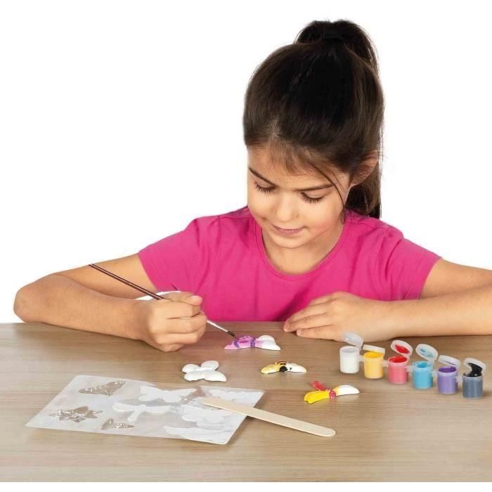 Moldear y pintar - Mariposa y purpurina - SES CREATIVE - Molde grande, 6 colores de pintura, pincel, purpurina y escayola 1 Moldear y pintar - Mariposa y purpurina - SES CREATIVE - Molde grande, 6 colores de pintura, pincel, purpurina y escayola 1