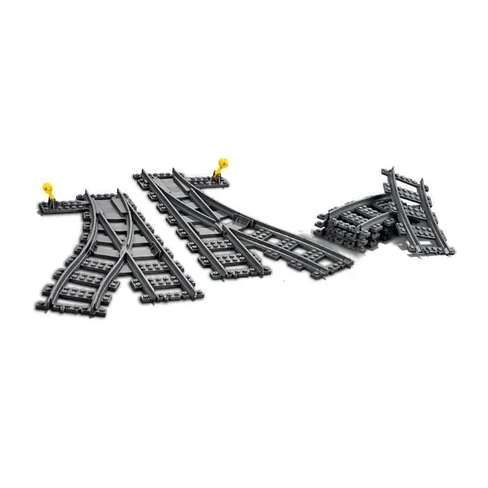 Lego 60238 Rieles de Tren City - Kit de Desvío Compatible con Todos los Trenes Lego
