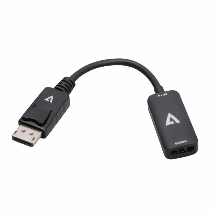 Adaptador DisplayPort a HDMI V7 V7DPHDMIACTV Negro 4K Ultra HD