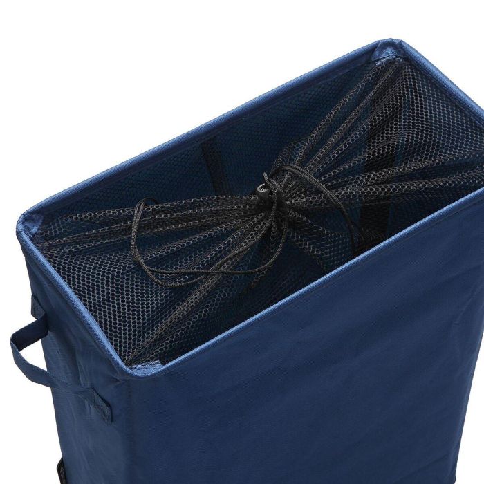 Cesto de ropa azul marino con cubierta de malla Versa 18.5x58x39 cm (2 Unidades) 1 Cesto de ropa azul marino con cubierta de malla Versa 18.5x58x39 cm (2 Unidades) 1