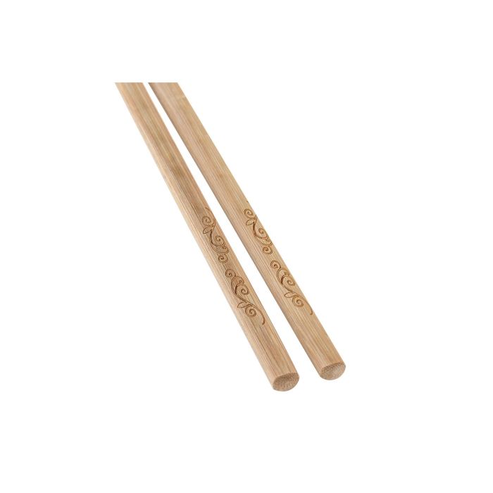 DKD Home Decor Set de 7 Piezas Sushi Oriental Blanco Natural Gres Bambú 24 x 7 x 2 cm 1