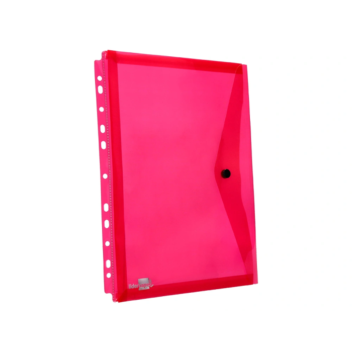 Liderpapel 36669 Carpeta Dossier Broche Polipropileno Din A4 Pack 5 Colores Surtidos Transparente Multitaladro 4