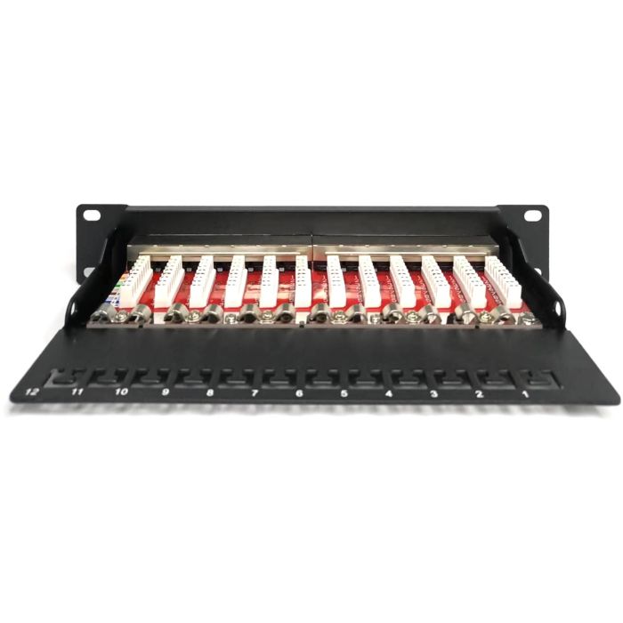 Digitus Panel de Conexión Cat.6A Apantallado, 12 Puertos 1U, 10", Negro 4