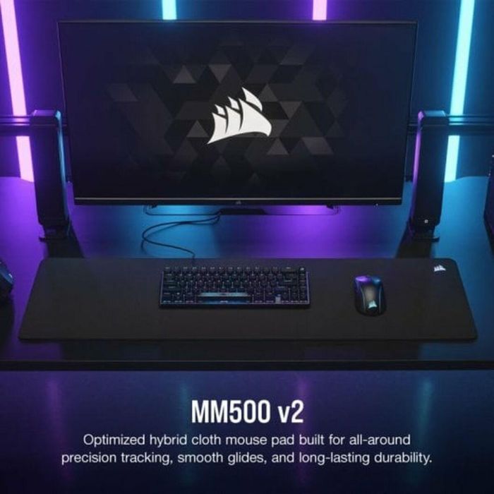 Corsair COR0840006682158 Alfombrilla de ratón Gaming MM500 V2 Premium - Tejido antideshilachado - Extendida 3XL 6