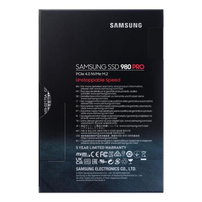 Samsung 1 TB, M.2 (2280), V-NAND MLC, PCIe Gen 4.0 x4, NVMe 1.3c 5 Samsung 1 TB, M.2 (2280), V-NAND MLC, PCIe Gen 4.0 x4, NVMe 1.3c 5