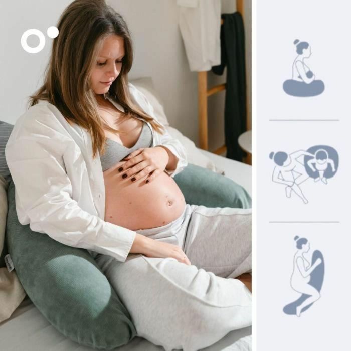 Doomoo BAD5400653010701 Almohada de embarazo y lactancia Buddy Máxima comodidad Certificado Oeko-Tex Verde pana 3 Doomoo BAD5400653010701 Almohada de embarazo y lactancia Buddy Máxima comodidad Certificado Oeko-Tex Verde pana 3
