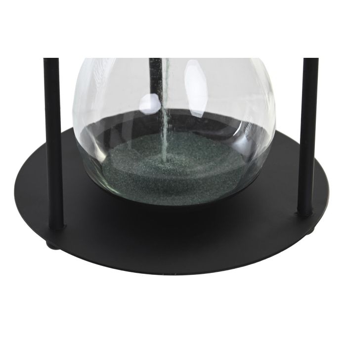 DKD Home Decor Reloj De Arena Colonial Negro Verde Metal Cristal 10.5 x 18.5 x 10.5 cm (2 Unidades) 2