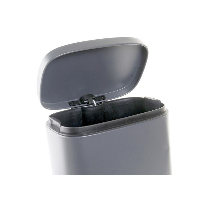 Papelera Basicos DKD Home Decor Gris Claro 18 x 29.5 x 21 cm 3
