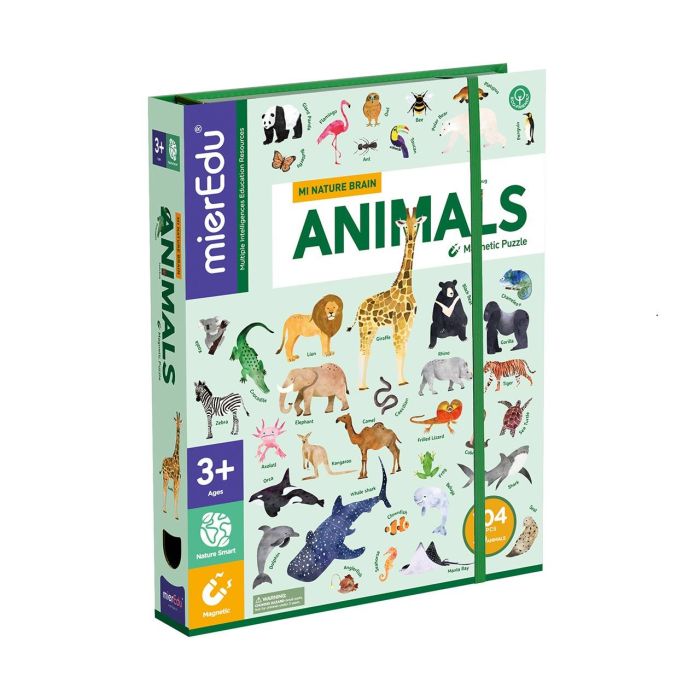 MIEREDU ME0931 Puzle Magnético Animales para Niños +3 Años con 125 Piezas y 74 en 3D, Datos Curiosos 1 MIEREDU ME0931 Puzle Magnético Animales para Niños +3 Años con 125 Piezas y 74 en 3D, Datos Curiosos 1