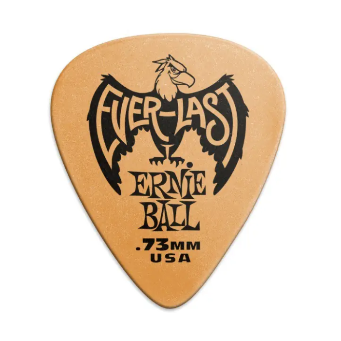 Ernieball Púas Guitarra Everlast Naranja 0,73 Mm - Pack 12 Unidades 0