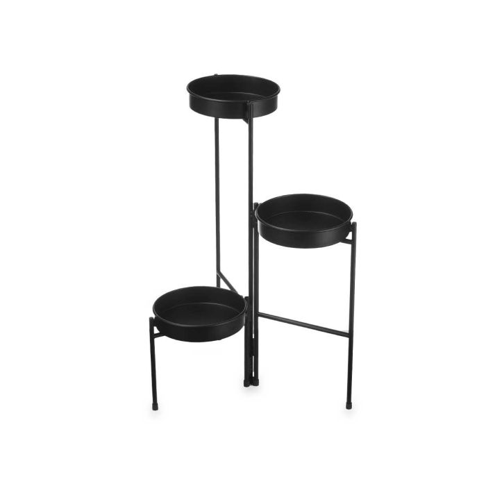 Estante Planta Tres Alturas Negra Giftdecor 46X62CM (4 Unidades) 1 Estante Planta Tres Alturas Negra Giftdecor 46X62CM (4 Unidades) 1