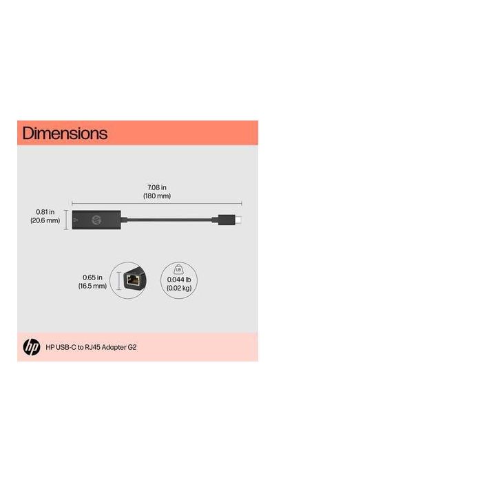 HP USB-C to RJ45 Adapter G2 5 HP USB-C to RJ45 Adapter G2 5
