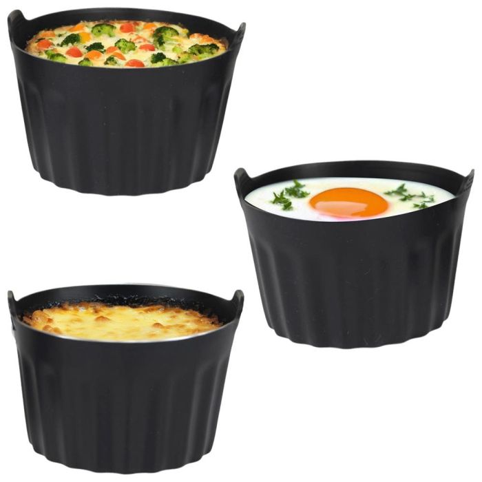 Cook Concept Juego De 3 Moldes de Silicona para Freidora de Aire, Colección Utensile Malins, Capacidad 80 ml 4