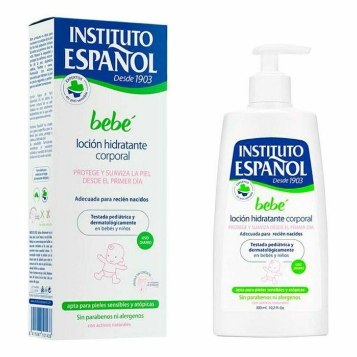 Instituto Español Bebe locion corporal hidratante recien nacido piel sensible sin alergenos 300 ml