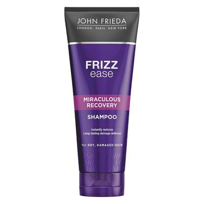 John Frieda FRIZZ-EASE Champú Fortalecedor Nutritivo Reparador Antiencrespamiento para Cabello Dañado, Ondulado y Rizado 250 ml