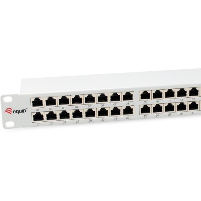 Equip Patchpanel 48x RJ45 Cat6A 19" FTP 1HE Premium hellgrau 1