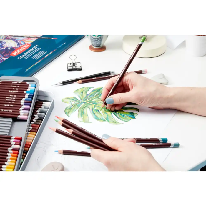 Derwent Lápices de Colores Coloursoft Caja Metálica 12 Unidades Colores Surtidos 1