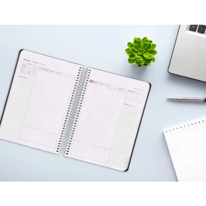 Antartik ESSENTIALS Agenda Espiral A5+ 2026 Día Página Turquesa Papel 80g FSC 4