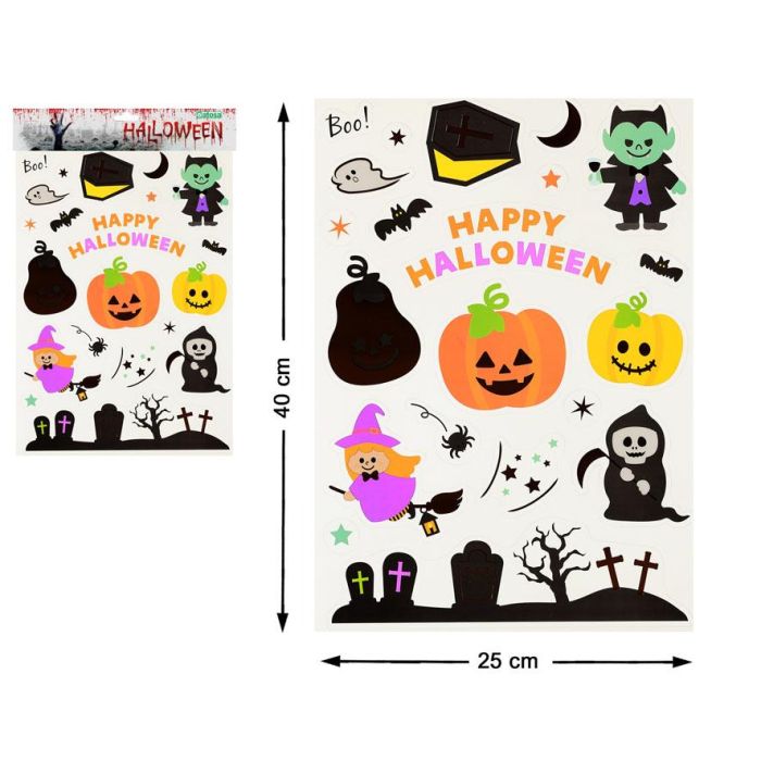 Stickers Halloween Con Temática De Calabazas Y Brujitas Para Decoración De Fiestas