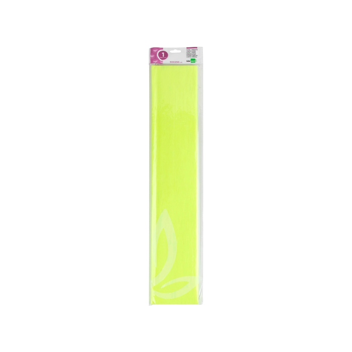 Liderpapel Papel Crespón Amarillo Fluorescente 50 cm x 2,5 m 34 g/m2 1