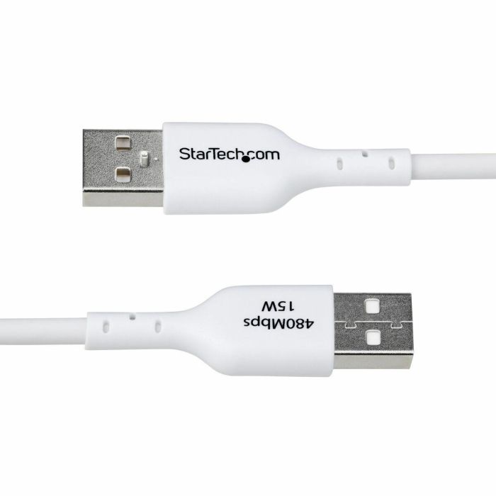 Cable USB A a USB-C Startech USB2AC2MNCWHE Blanco 2 m 1