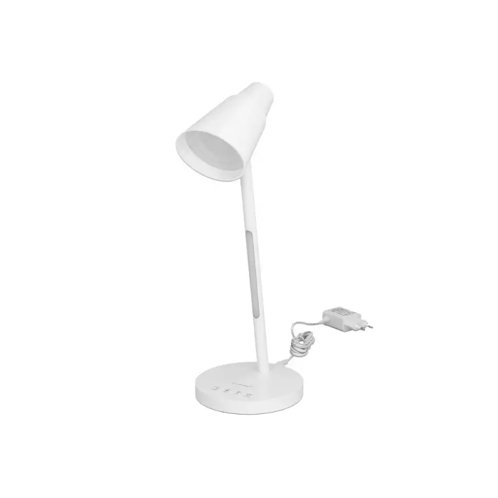 Q-connect Lámpara Escritorio LED 6W 360lm Táctil 3 Niveles Luz Nocturna Cabeza Orientable Blanco 0 Q-connect Lámpara Escritorio LED 6W 360lm Táctil 3 Niveles Luz Nocturna Cabeza Orientable Blanco 0