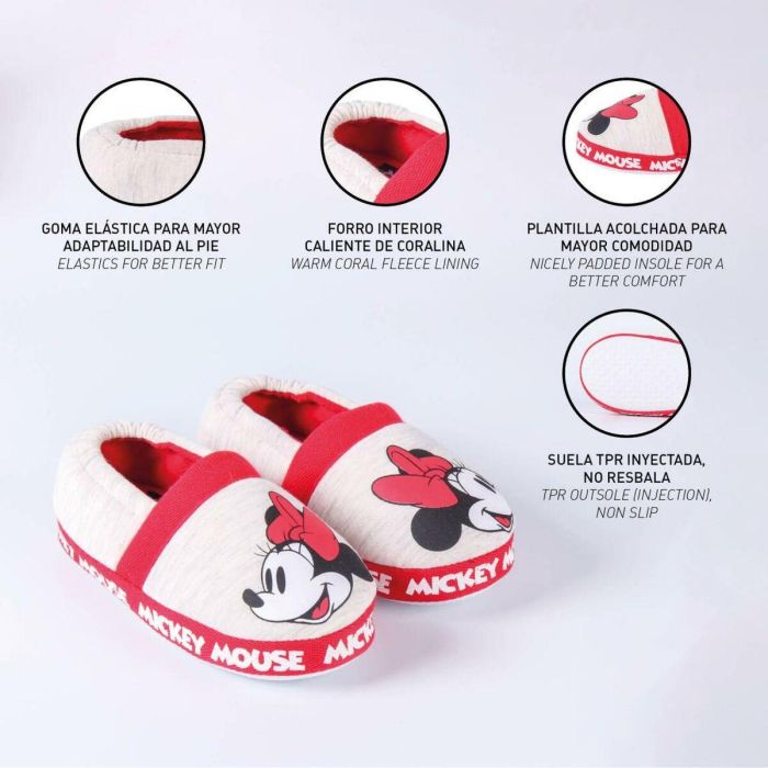 Zapatillas de Estar por Casa Minnie Mouse Gris claro 1 Zapatillas de Estar por Casa Minnie Mouse Gris claro 1