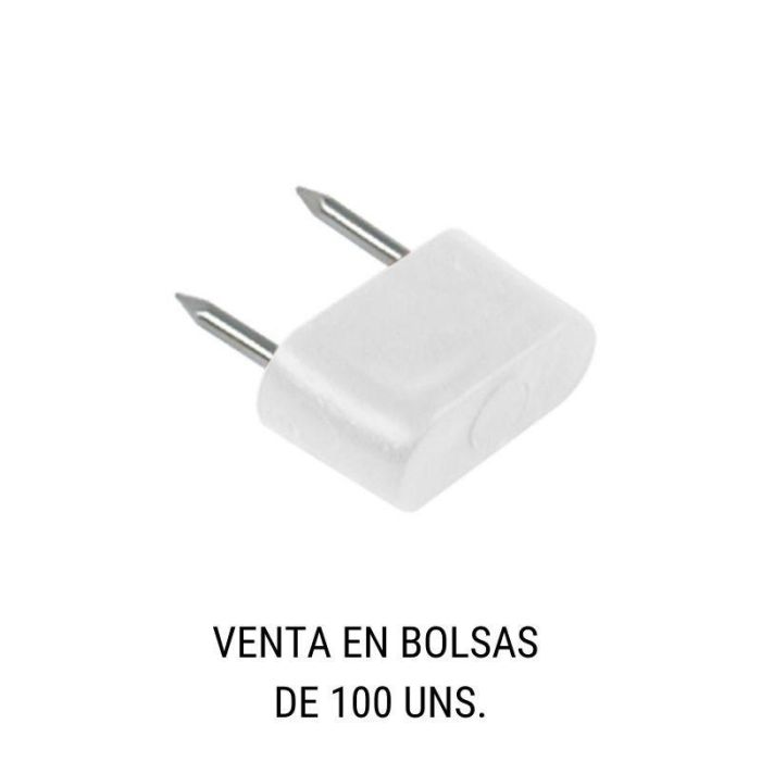 Herrajes Alk Tope Dos Puntas Chad Blanco (100U)