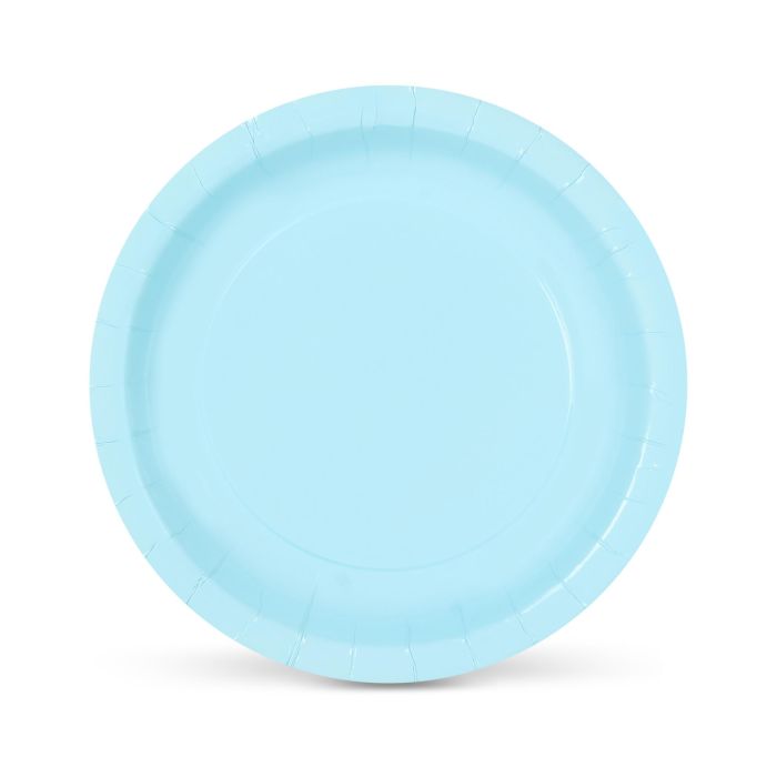 Set de 10 platos de cartón azul Baby Soja 20 cm - Algon (24 Cajas) 2 Set de 10 platos de cartón azul Baby Soja 20 cm - Algon (24 Cajas) 2