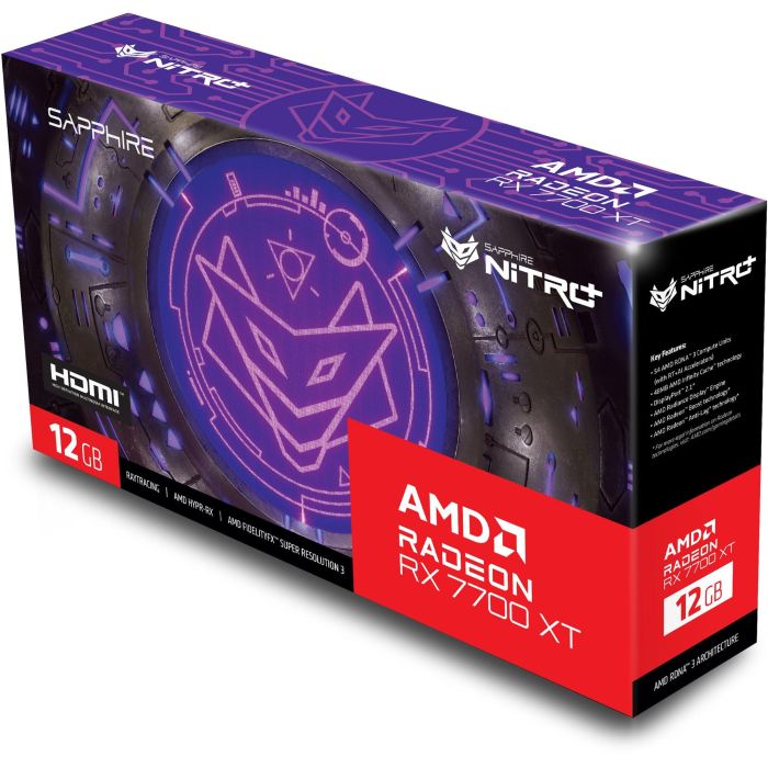 Sapphire RX 7700 XT NITRO+ Radeon 12GB GDDR6 192 bit 3 Ventiladores PCI Express 4.0 8 Sapphire RX 7700 XT NITRO+ Radeon 12GB GDDR6 192 bit 3 Ventiladores PCI Express 4.0 8