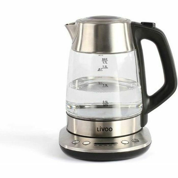 Livoo DOD165 Hervidor Eléctrico Inalámbrico, Temperatura Ajustable 40-100°C, Mantener Calor, Infusor de Té Extraíble, Apagado Automático - Gris Livoo DOD165 Hervidor Eléctrico Inalámbrico, Temperatura Ajustable 40-100°C, Mantener Calor, Infusor de Té Extraíble, Apagado Automático - Gris