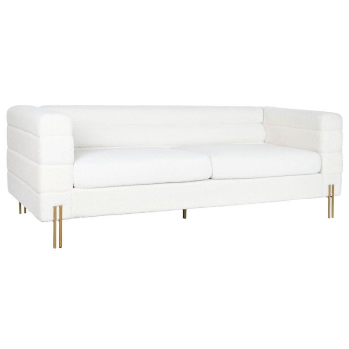 Sofa DKD Home Decor Blanco Dorado 85 x 73 x 205 cm 3