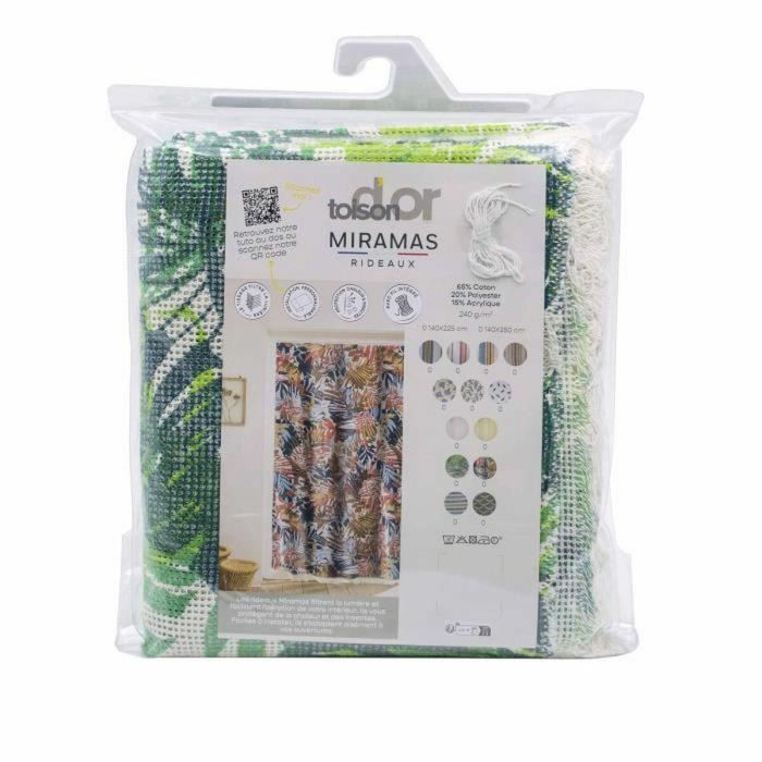 Poyet Motte Cortina Individual Miramas 140x225 cm Protección Calor Insectos Lavanda