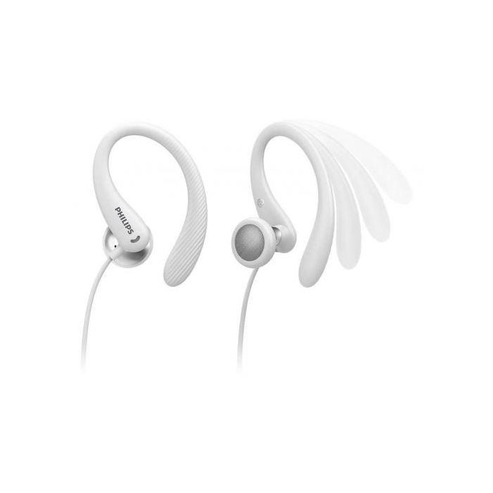 Philips Auriculares Deportivos con Micrófono, Blanco