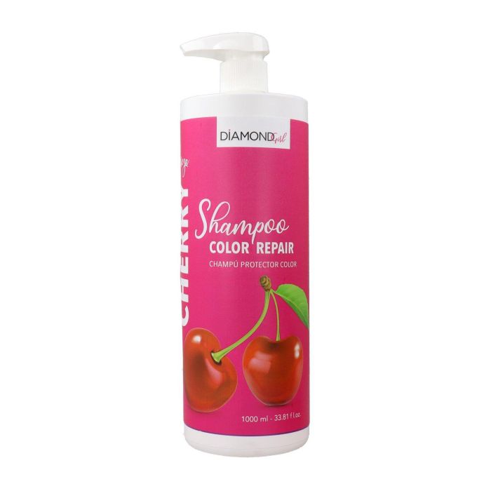 Diamond Girl Champú Color Protect Cereza - Protege el color del cabello natural y teñido - 1000 ml
