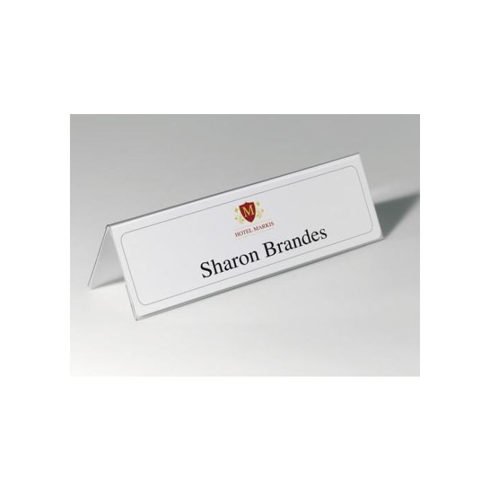 Durable 8053-19 Caja de 25 Portanombres Rígidos PVC 210x297mm para Conferencias y Seminarios 1